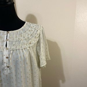 Loft cream with gold detail blouse